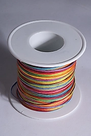 100 metre 1 mm  MUMLU İP MULTİCOLOR PASTEL Renk Saraç Deri dikiş ipi kolye takı tasarım bileklik ipi