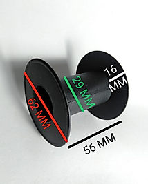 1 Adet Boş İp İplik Makarası Bobin Siyah Renk
