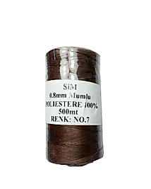 0.8 Mm 500 Metre Sim No:7 Tarçın Kahve Renk Mumlu ip iplik