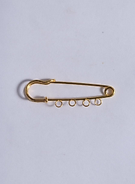1 Adet 6,5 Cm Iskoç Iğnesi Altın Gold Renk